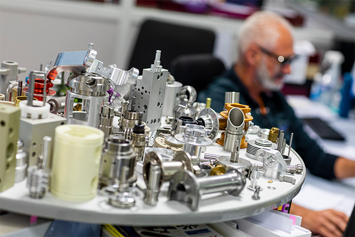 Pièces usinées suite à des opérations de mécanique de précision